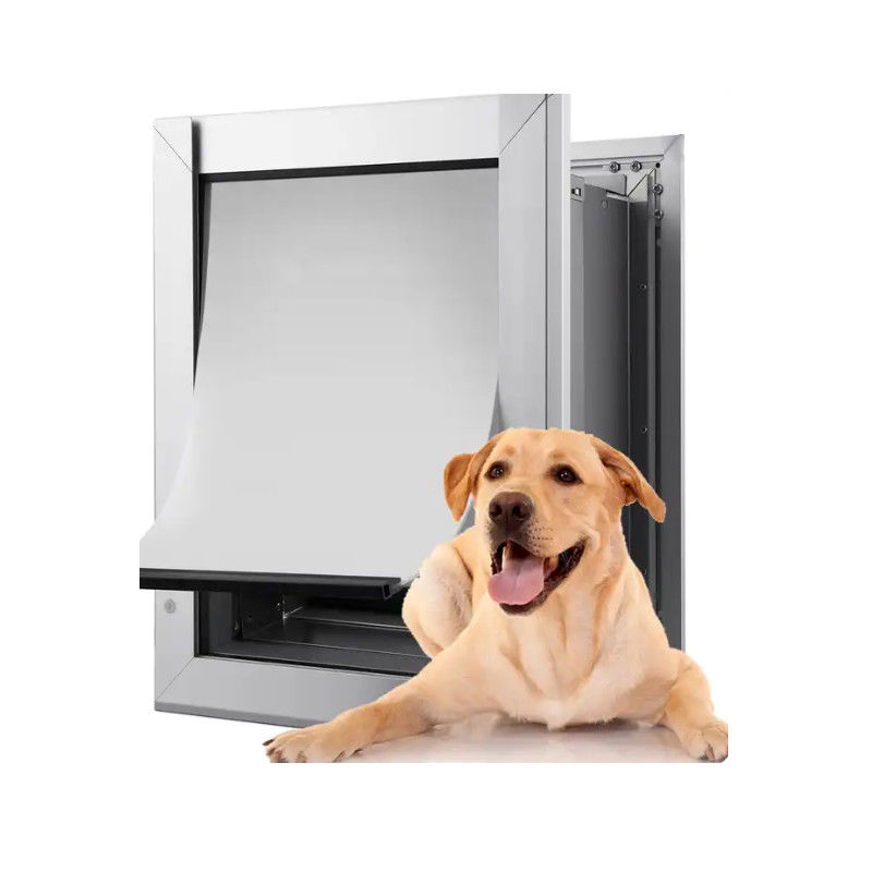ISO9001 PET Porta segura de alumínio PET Quatro fechamento fechamento magnético porta de cachorro