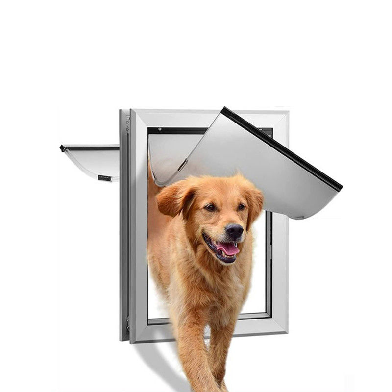 ISO9001 PET Porta segura de alumínio PET Quatro fechamento fechamento magnético porta de cachorro