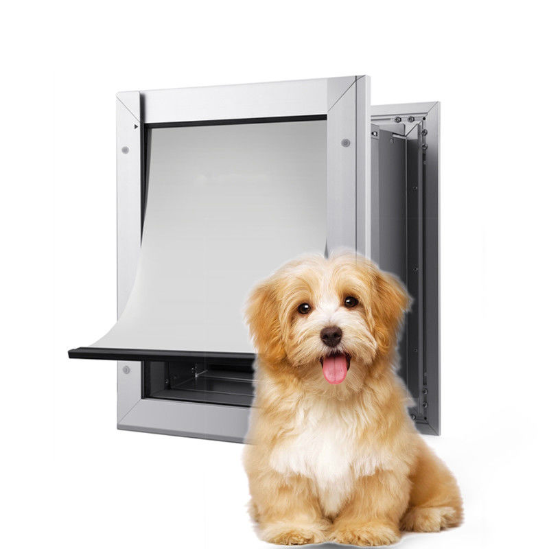 ISO9001 PET Porta segura de alumínio PET Quatro fechamento fechamento magnético porta de cachorro