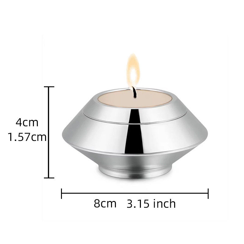 Custom Alumínio CNC Machining Parte cremação Urna memorial lembrança porta-velas cinzas Medalhão logotipo gratuito gravura