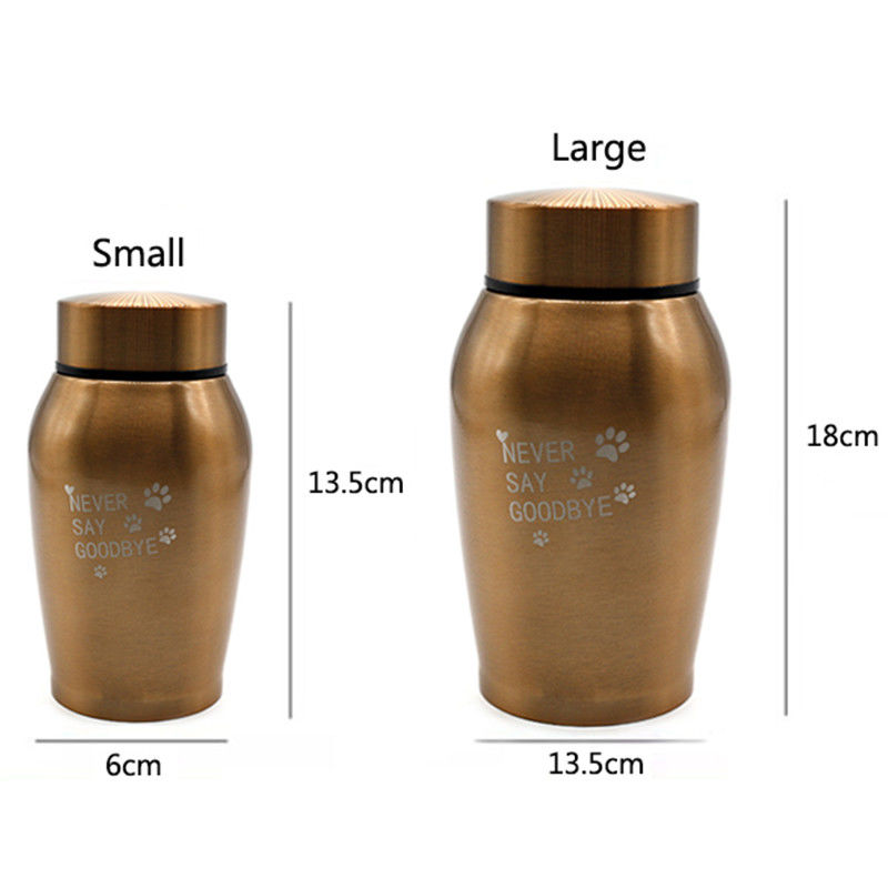 Peças de usinagem CNC de alumínio personalizadas Jar Memorial Gato Cão Produtos funerários Fechado Urna de animais de estimação de aço inoxidável