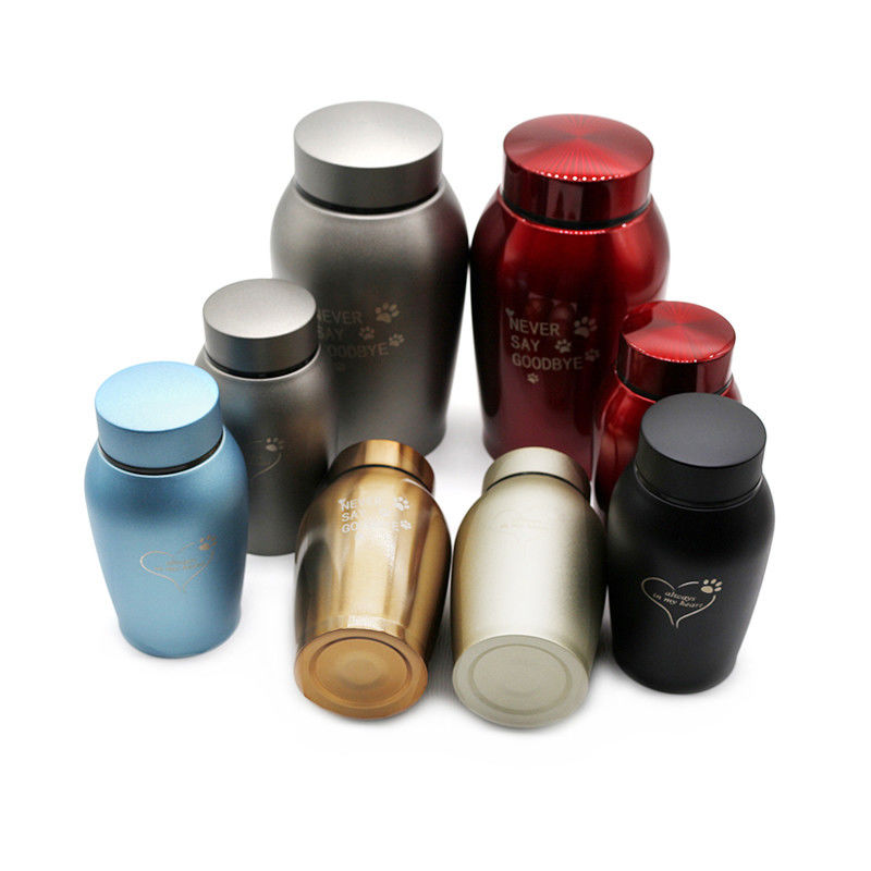 Peças de usinagem CNC de alumínio personalizadas Jar Memorial Gato Cão Produtos funerários Fechado Urna de animais de estimação de aço inoxidável