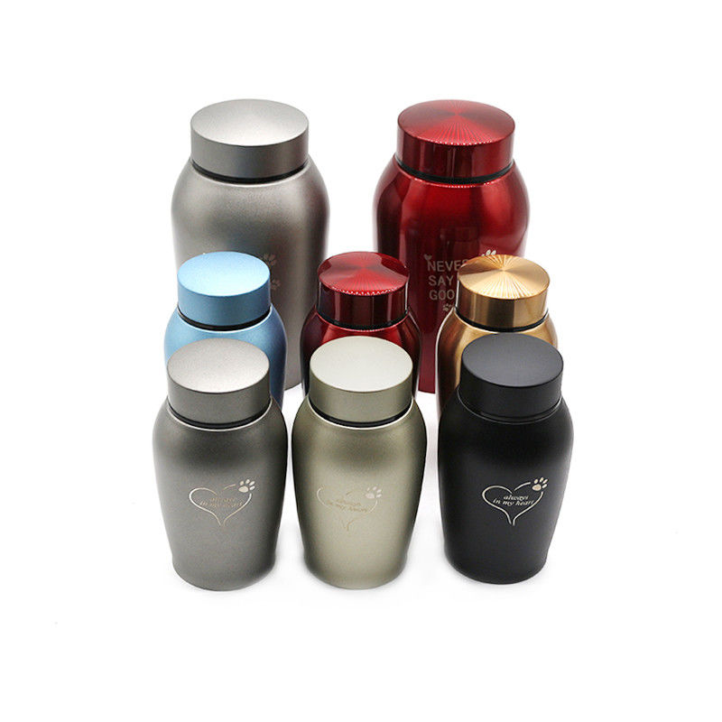 Peças de usinagem CNC de alumínio personalizadas Jar Memorial Gato Cão Produtos funerários Fechado Urna de animais de estimação de aço inoxidável